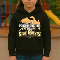 Funny I'm Not Procrastinating I'm Doing SIde Quest Dungeon And Dragons Fan Kids Hoodie