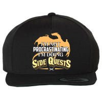 Funny I'm Not Procrastinating I'm Doing SIde Quest Dungeon And Dragons Fan Wool Snapback Cap