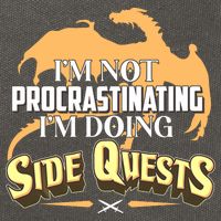 Funny I'm Not Procrastinating I'm Doing SIde Quest Dungeon And Dragons Fan Cotton Canvas Backpack