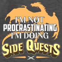 Funny I'm Not Procrastinating I'm Doing SIde Quest Dungeon And Dragons Fan Vector Backpack