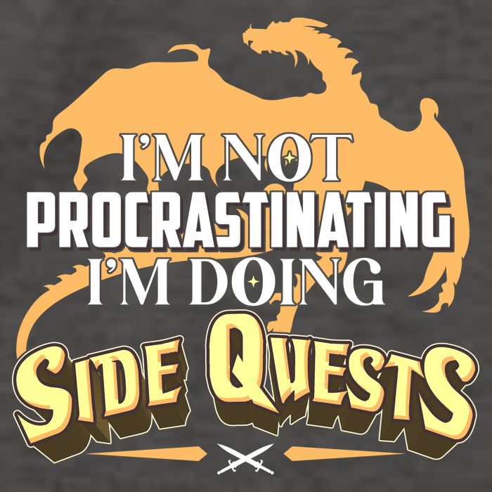 Funny I'm Not Procrastinating I'm Doing SIde Quest Dungeon And Dragons Fan Vector Backpack