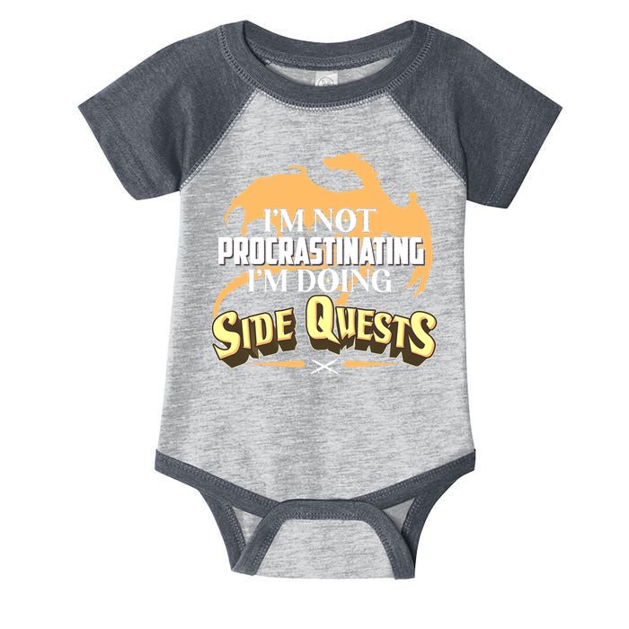 Funny I'm Not Procrastinating I'm Doing SIde Quest Dungeon And Dragons Fan Infant Baby Jersey Bodysuit