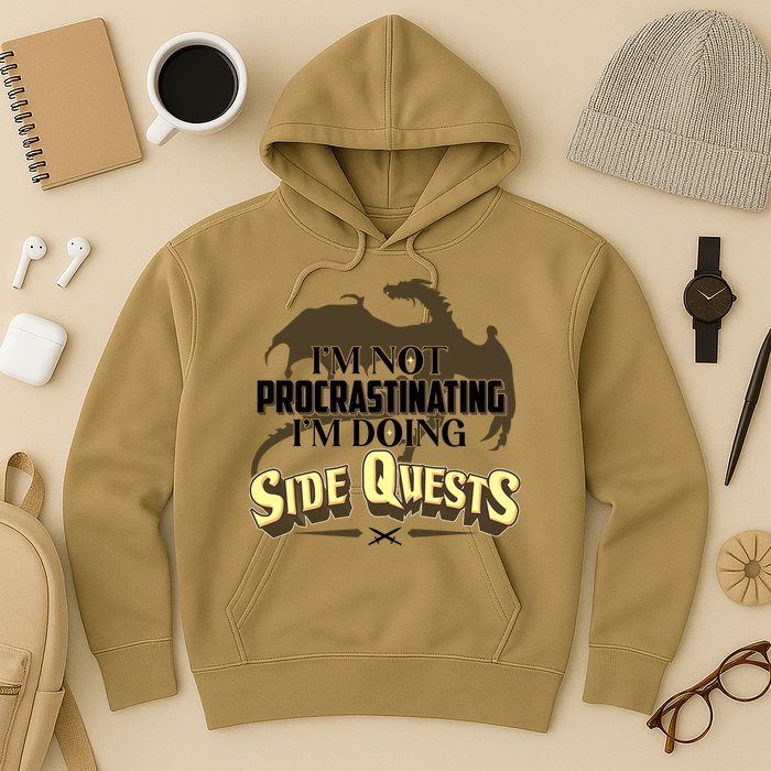 Funny I'm Not Procrastinating I'm Doing SIde Quest Dungeon And Dragons Fan Hoodie