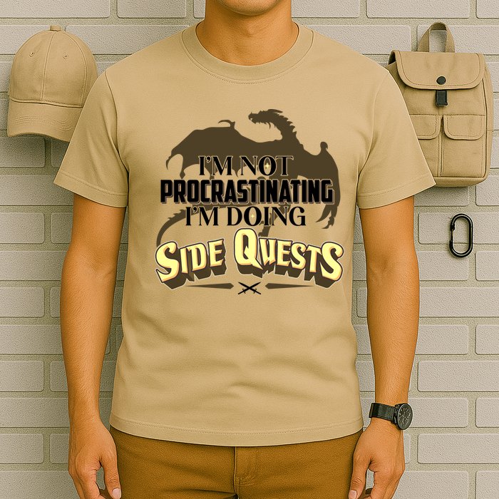 Funny I'm Not Procrastinating I'm Doing SIde Quest Dungeon And Dragons Fan T-Shirt