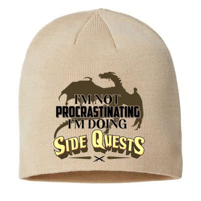 Funny I'm Not Procrastinating I'm Doing SIde Quest Dungeon And Dragons Fan Sustainable Beanie