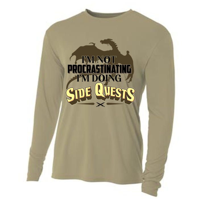 Funny I'm Not Procrastinating I'm Doing SIde Quest Dungeon And Dragons Fan Cooling Performance Long Sleeve Crew