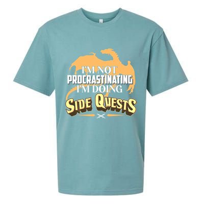 Funny I'm Not Procrastinating I'm Doing SIde Quest Dungeon And Dragons Fan Sueded Cloud Jersey T-Shirt