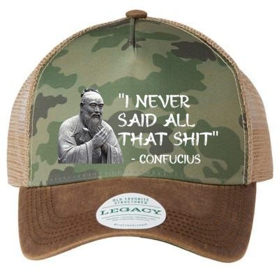 Funny I Never Said All That Shit Confucius Legacy Tie Dye Trucker Hat