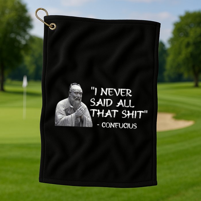 Funny I Never Said All That Shit Confucius Golf Towel