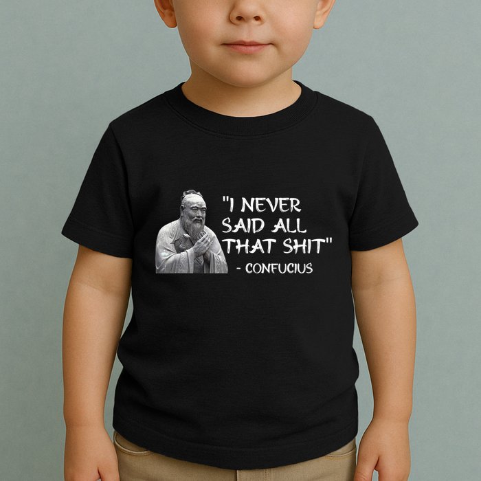 Funny I Never Said All That Shit Confucius Toddler T-Shirt