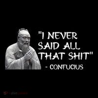 Funny I Never Said All That Shit Confucius Women's V-Neck T-Shirt