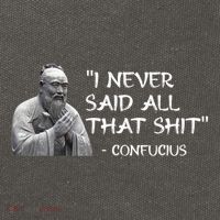 Funny I Never Said All That Shit Confucius Cotton Canvas Backpack
