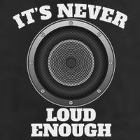 Funny It's Never Loud Enough Car Audio Subwoofer Gift 7 Panel Mesh Trucker Snapback Hat