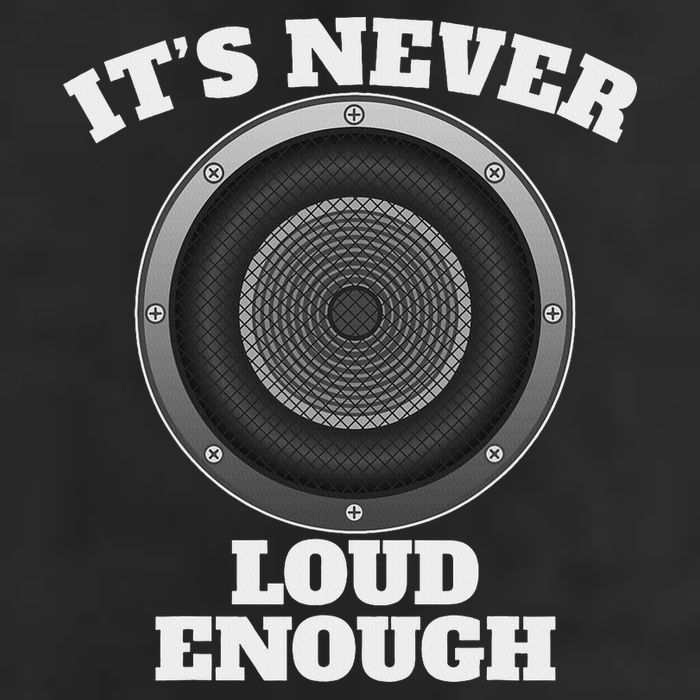 Funny It's Never Loud Enough Car Audio Subwoofer Gift 7 Panel Mesh Trucker Snapback Hat