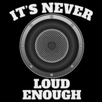Funny It's Never Loud Enough Car Audio Subwoofer Gift Drawstring Bag