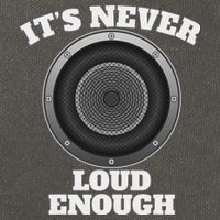 Funny It's Never Loud Enough Car Audio Subwoofer Gift Cotton Canvas Backpack