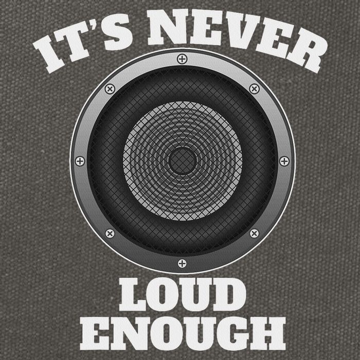 Funny It's Never Loud Enough Car Audio Subwoofer Gift Cotton Canvas Backpack