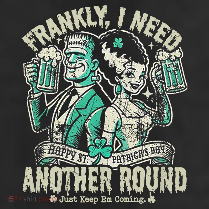 Frankly I Need Another Round Drinking 7 Panel Mesh Trucker Snapback Hat