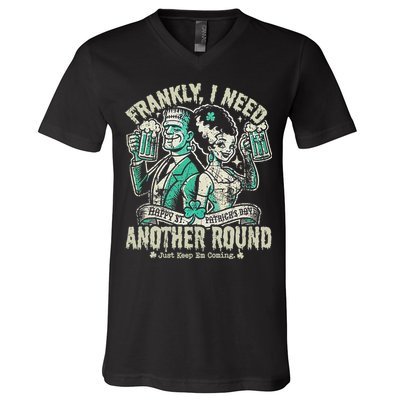 Frankly I Need Another Round Drinking V-Neck T-Shirt