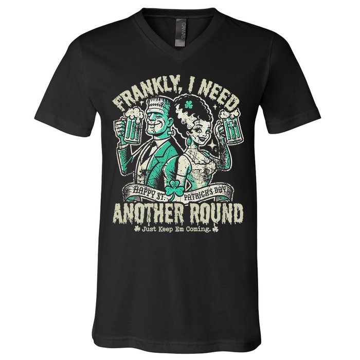 Frankly I Need Another Round Drinking V-Neck T-Shirt
