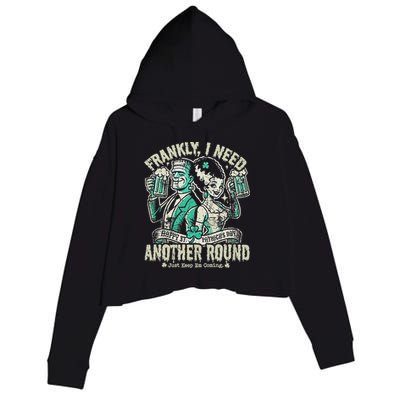 Frankly I Need Another Round Drinking Crop Fleece Hoodie