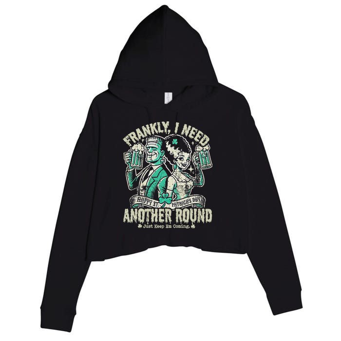 Frankly I Need Another Round Drinking Crop Fleece Hoodie