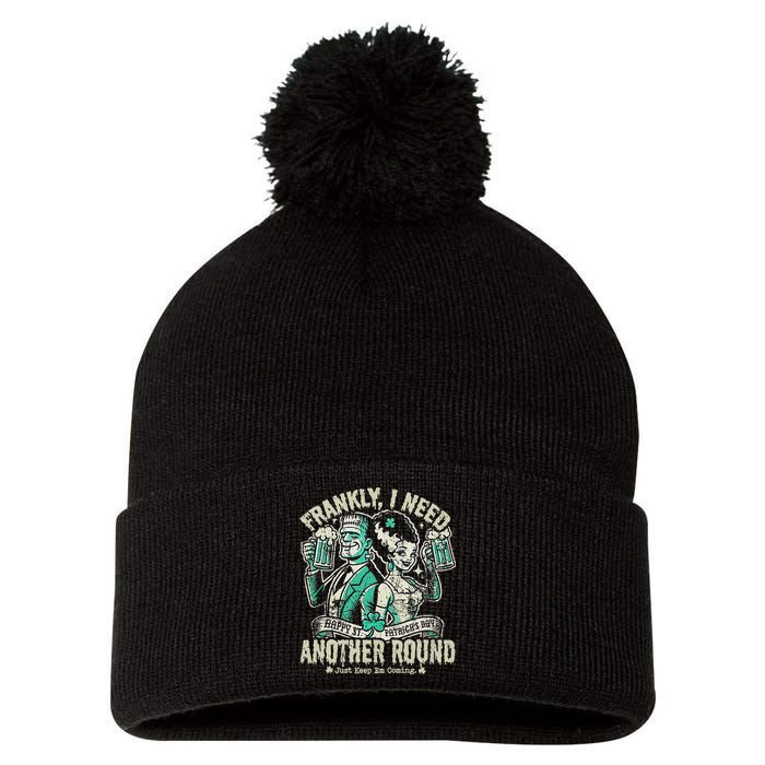 Frankly I Need Another Round Drinking Pom Pom 12in Knit Beanie