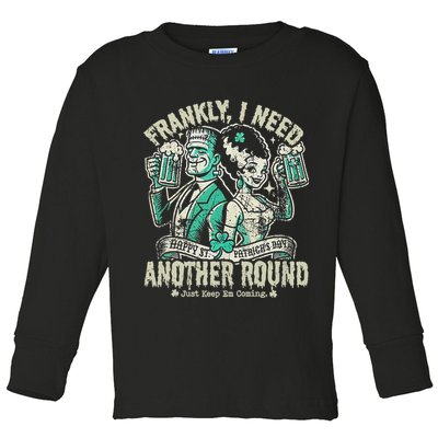 Frankly I Need Another Round Drinking Toddler Long Sleeve Shirt