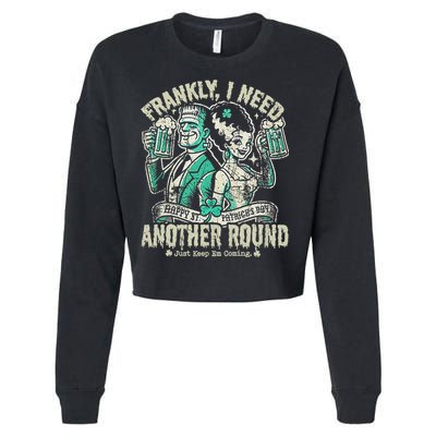 Frankly I Need Another Round Drinking Cropped Pullover Crew