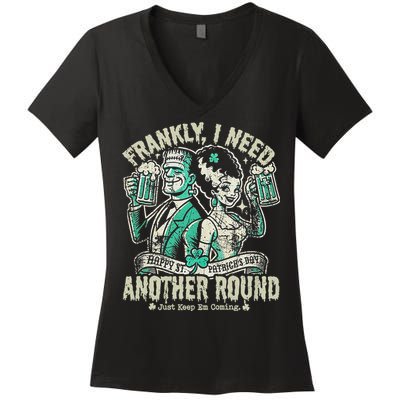 Frankly I Need Another Round Drinking Women's V-Neck T-Shirt
