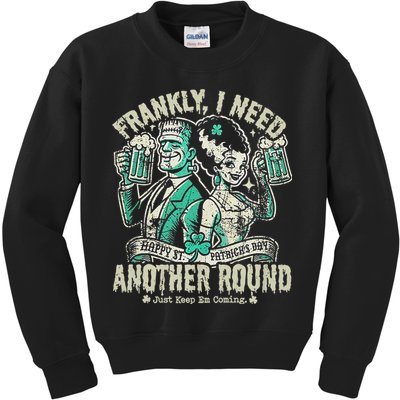Frankly I Need Another Round Drinking Kids Sweatshirt