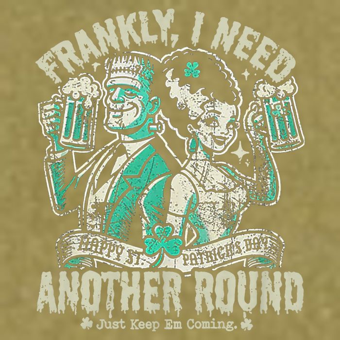 Frankly I Need Another Round Drinking Garment-Dyed Women's Muscle Tee