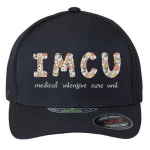 Floral Imcu Nurse Intermediate Care Unit Nurse Appreciation Flexfit Unipanel Trucker Cap