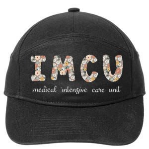 Floral Imcu Nurse Intermediate Care Unit Nurse Appreciation 7-Panel Snapback Hat