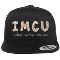 Floral Imcu Nurse Intermediate Care Unit Nurse Appreciation Flat Bill Trucker Hat