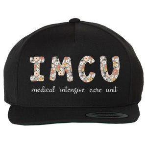 Floral Imcu Nurse Intermediate Care Unit Nurse Appreciation Wool Snapback Cap