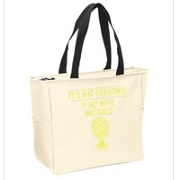 Funny ItS Not Cheating If My Wife Watches Gift Husbands Zip Tote Bag