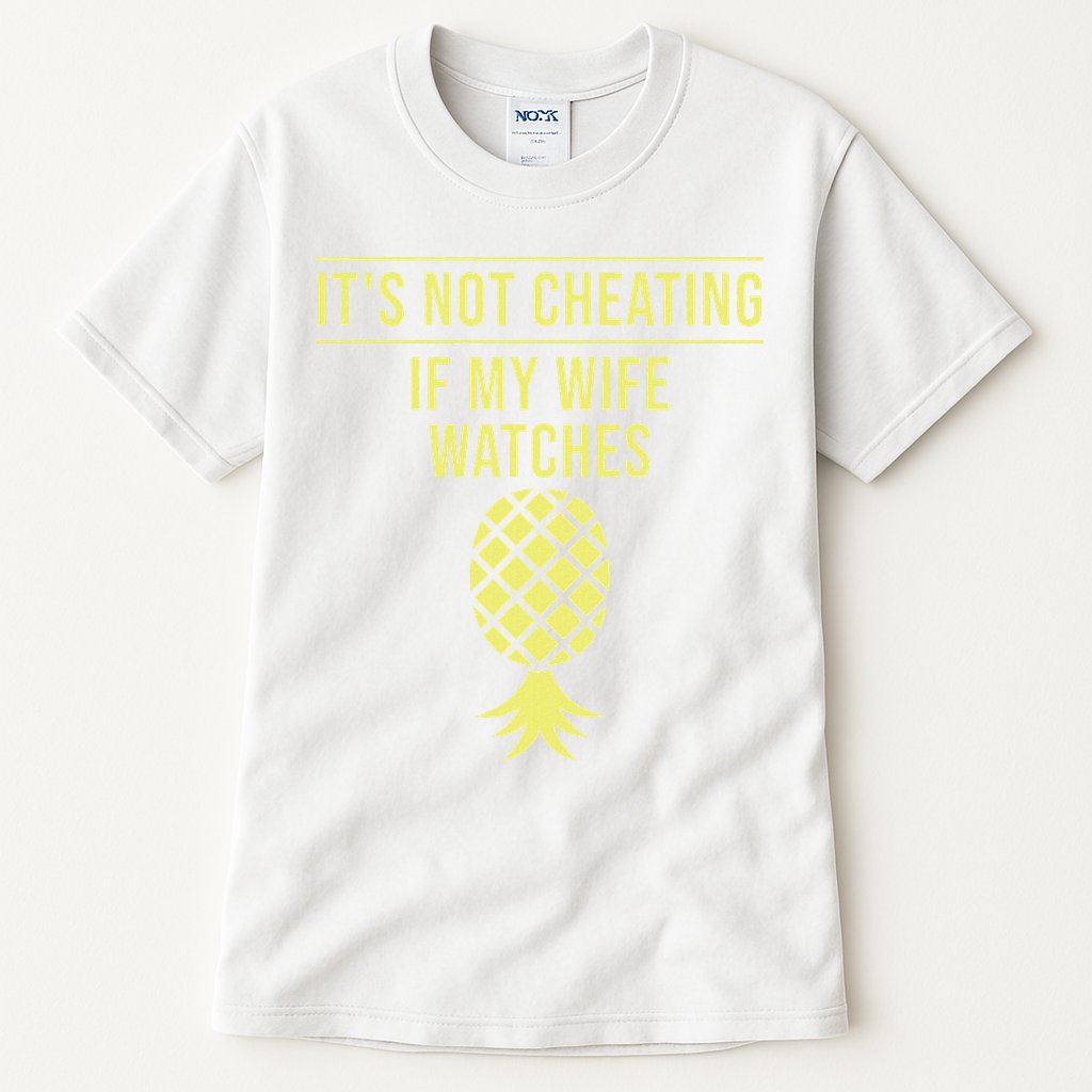 Funny ItS Not Cheating If My Wife Watches Gift Husbands Tall T-Shirt