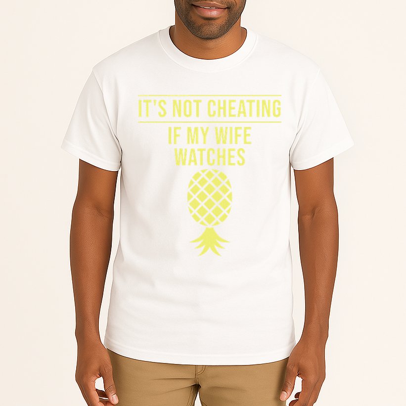 Funny ItS Not Cheating If My Wife Watches Gift Husbands Tall T-Shirt
