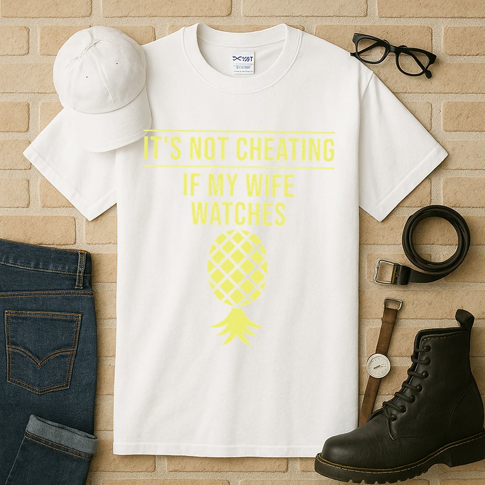 Funny ItS Not Cheating If My Wife Watches Gift Husbands Tall T-Shirt