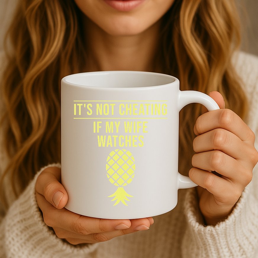 Funny ItS Not Cheating If My Wife Watches Gift Husbands Mug