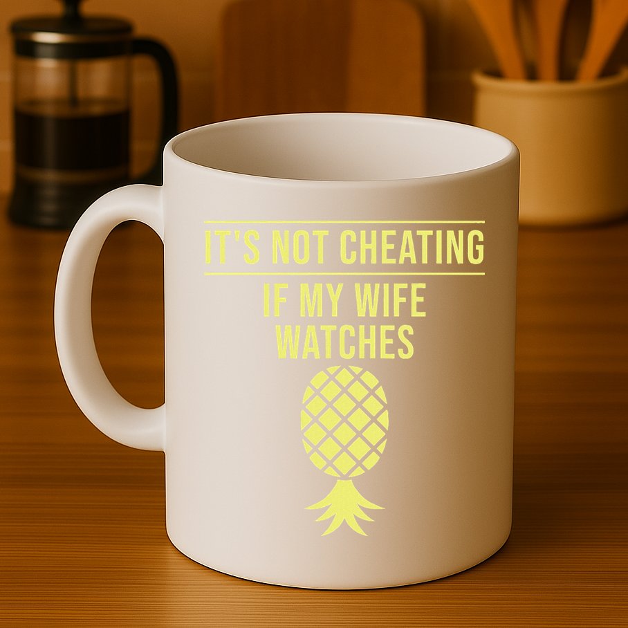 Funny ItS Not Cheating If My Wife Watches Gift Husbands Mug
