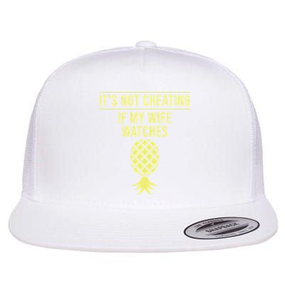 Funny ItS Not Cheating If My Wife Watches Gift Husbands Flatbill Hat