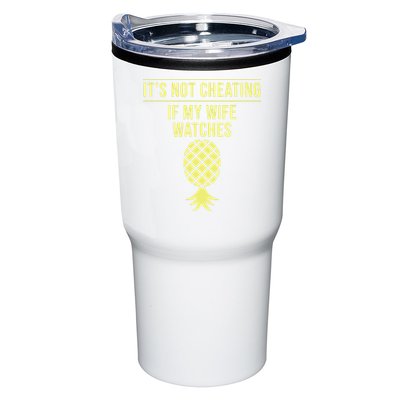 Funny ItS Not Cheating If My Wife Watches Gift Husbands Tumbler