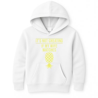 Funny ItS Not Cheating If My Wife Watches Gift Husbands Kids Hoodie