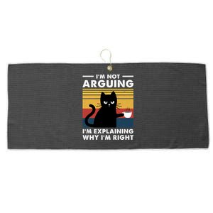 Funny I'm Not Arguing I'm Just Explain Why I'm Right Large Microfiber Waffle Golf Towel