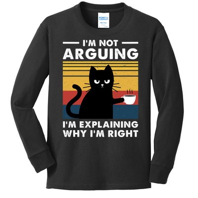 Funny I'm Not Arguing I'm Just Explain Why I'm Right Kids Long Sleeve Shirt