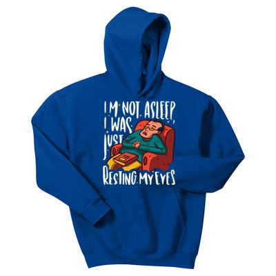 Funny I'm Not Sleeping I Was Just Resting My Eyes Gift Kids Hoodie