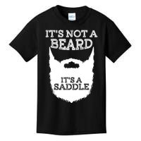 Funny Its Not A Beard Its A Saddle Gift Beard Lover Kids T-Shirt