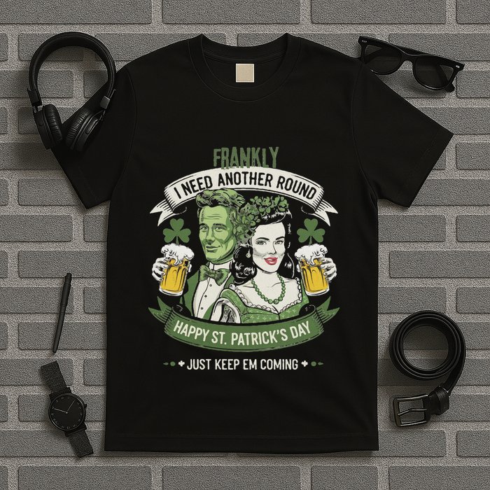 Frankly I Need Another Round Drinking Funny T-Shirt